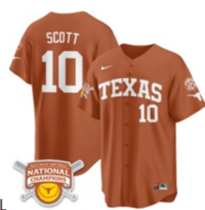Men Texas Longhorns #10 Scott brown Nike joint Name NCAA 2025 Jersey style 7->ncaa teams->NCAA Jersey